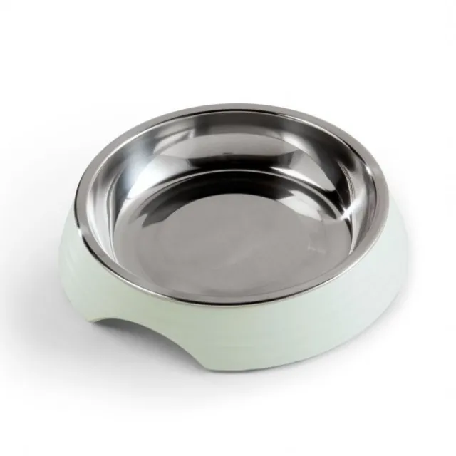 Basic Meow Melamine Ripple Kattskål Mint