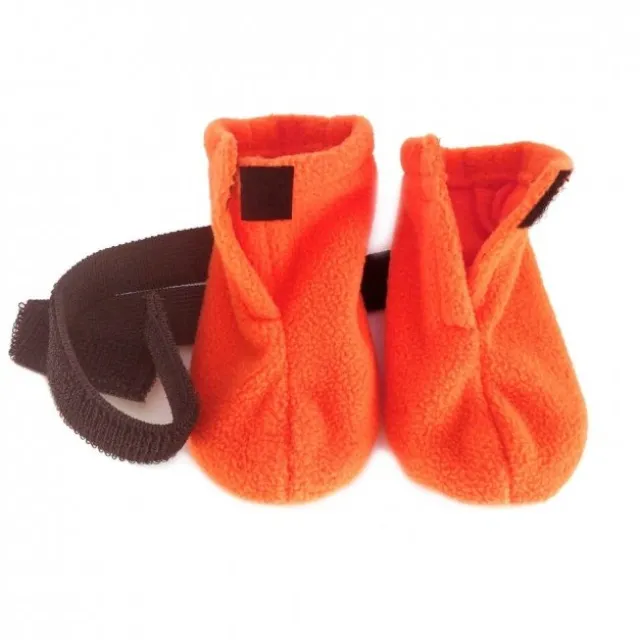 Basic Paws Fleece Hundskor Korta Orange 4-pack