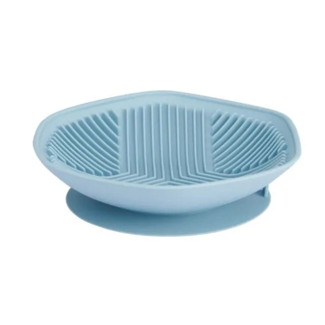 Basic Yummy Hundskål Slow Feeder Hexagon Blå