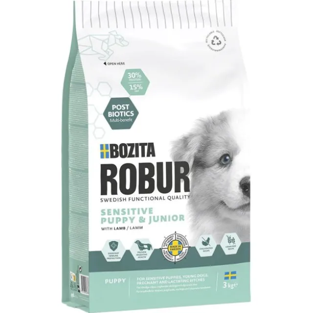 Bozita Robur Puppy & Junior Sensitive Lamm