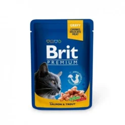 Brit Premium Salmon & Trout Chunks in gravy Adult 100 g