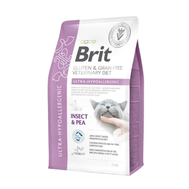 Brit Veterinary Diet Cat Grain Free Ultra Hypoallergenic Insect & Pea