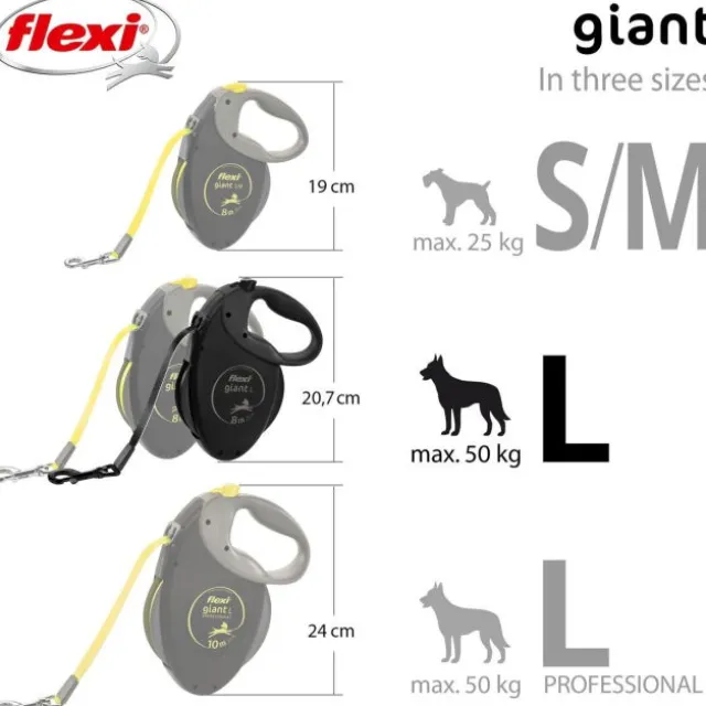 Flexi Giant L Black Edition 8 m Band