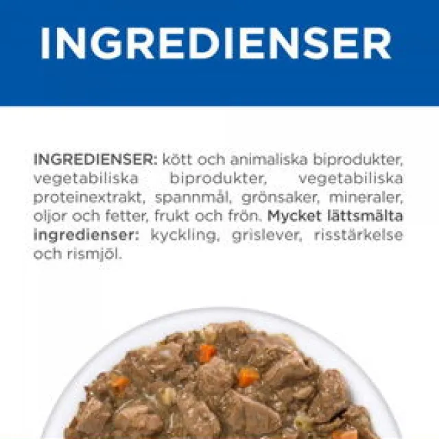 Hill's Prescription Diet Feline Gastrointestinal Biome Digestive Care/Fibre Care Stew Chicken & Vegetables 82 g