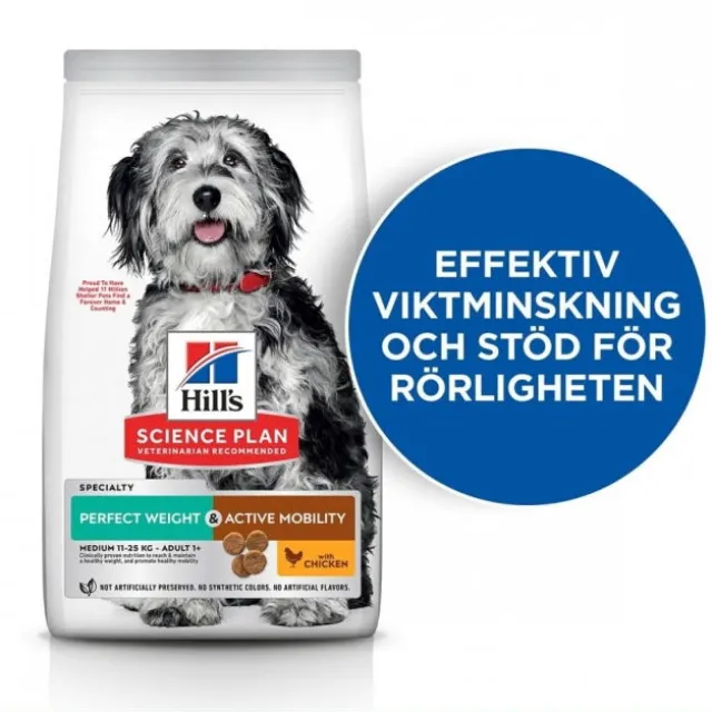 Hill's Science Plan Dog Perfect Weight & Active Mobility Adult Medium with Chicken 12 kg