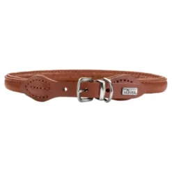 Hunter Round & Soft Hundhalsband Läder Brun
