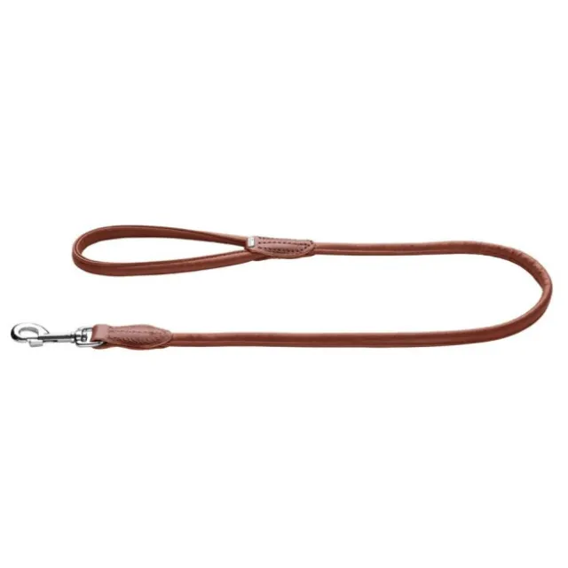 Hunter Round & Soft Hundkoppel Läder Brun