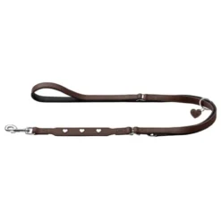 Hunter Training Hundkoppel Läder Love Brun