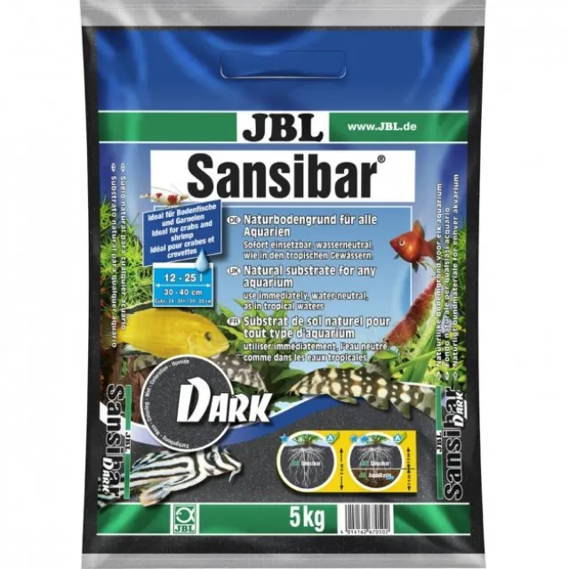 JBL Sansibar Akvariesand Svart 5 kg