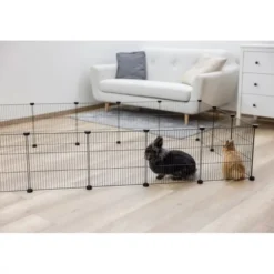 Kerbl Gallersektioner till Smådjurshage Metall Svart 6-pack