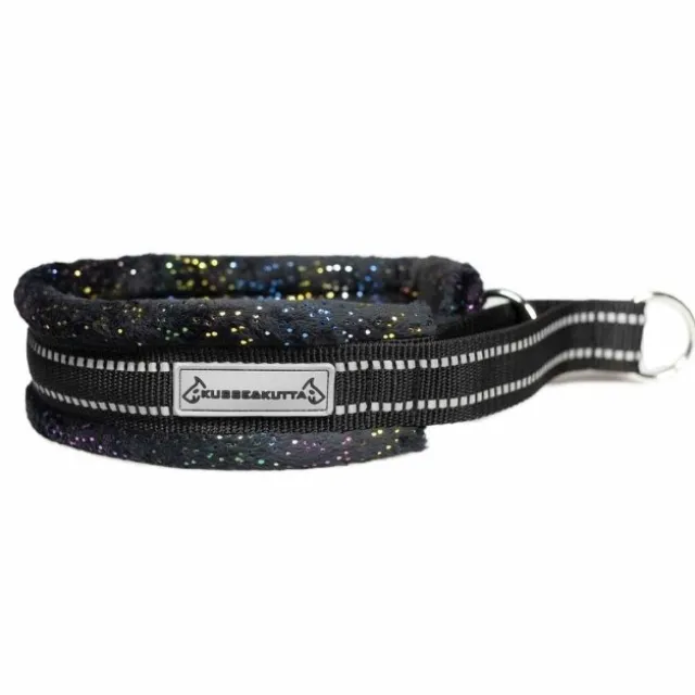 Kusse&Kutta Hundhalsband Brett Svart & Glitter