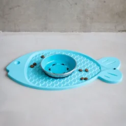 Little&Bigger Silicone Place Mat Fish Aqua