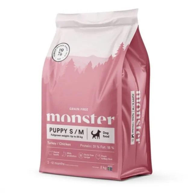 Monster Puppy Grain Free Small & Medium Turkey & Chicken