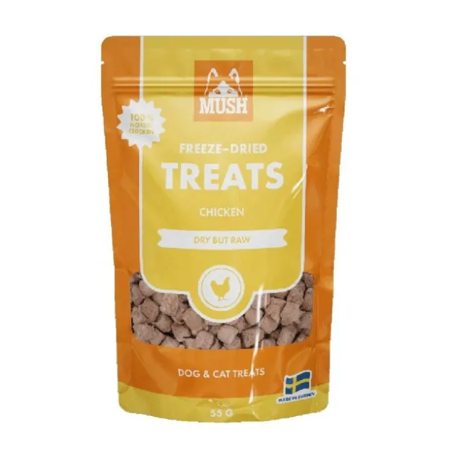 Mush Frystorkat Godis Hund & Katt Kyckling 55 g