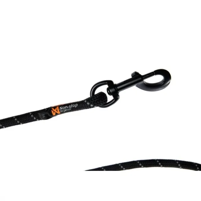 Non-Stop Dogwear Rock Justerbart Repkoppel 2,3 m Svart