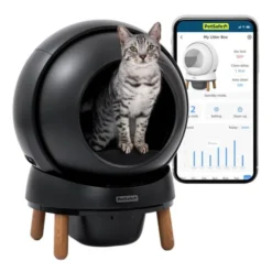 PetSafe SmartSpin Självrensande Kattlåda Svart