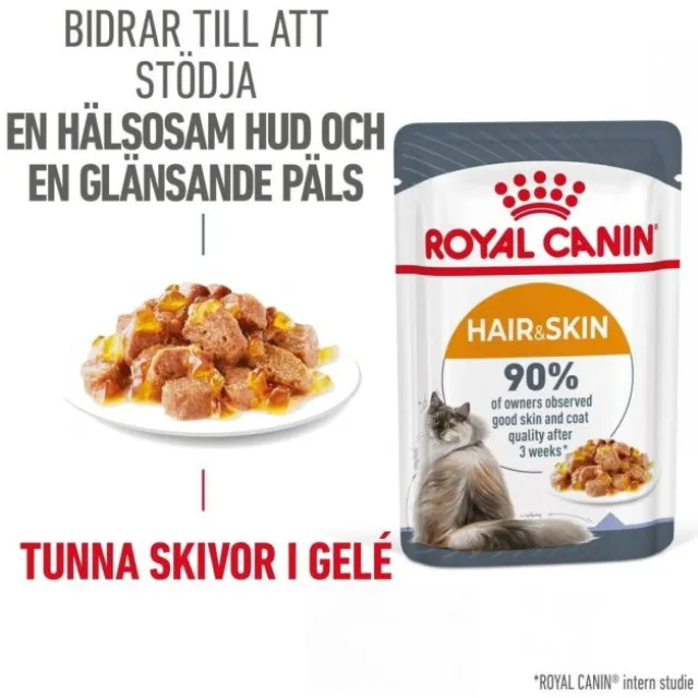 Royal Canin Hair & Skin Care Jelly Adult våtfoder för katt 12 x 85 g
