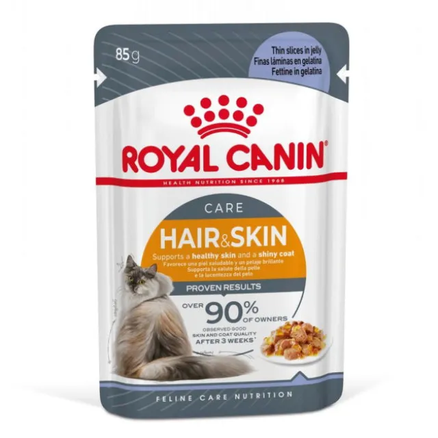 Royal Canin Hair & Skin Care Jelly Adult våtfoder för katt 12 x 85 g