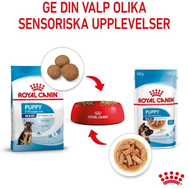 Royal Canin Maxi Puppy Gravy våtfoder för hundvalp 10x140g