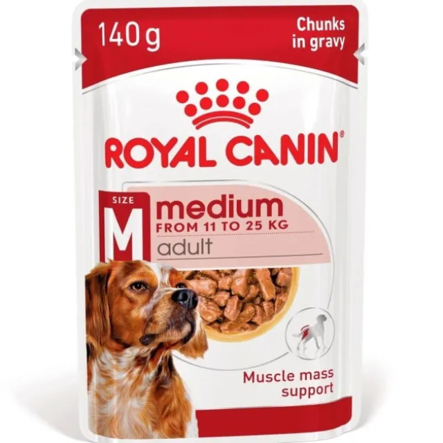 Royal Canin Medium Adult Gravy våtfoder för hund 10x140g