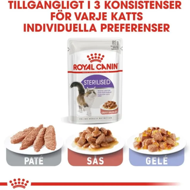 Royal Canin Sterilised Gravy Adult våtfoder för katt 12x85 g