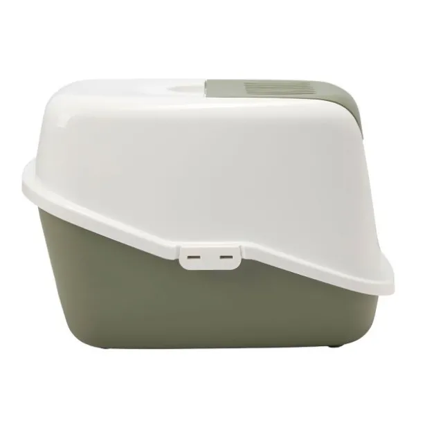 Savic Nestor Kattlåda med Tak Olivgrön