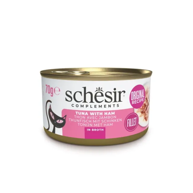 Schesir Cat Adult Tuna & Ham in Broth 70 g