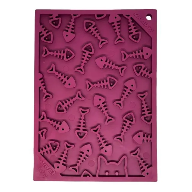 SodaPup Lick Mat till Katt Fishy Lila 18 x 13 cm
