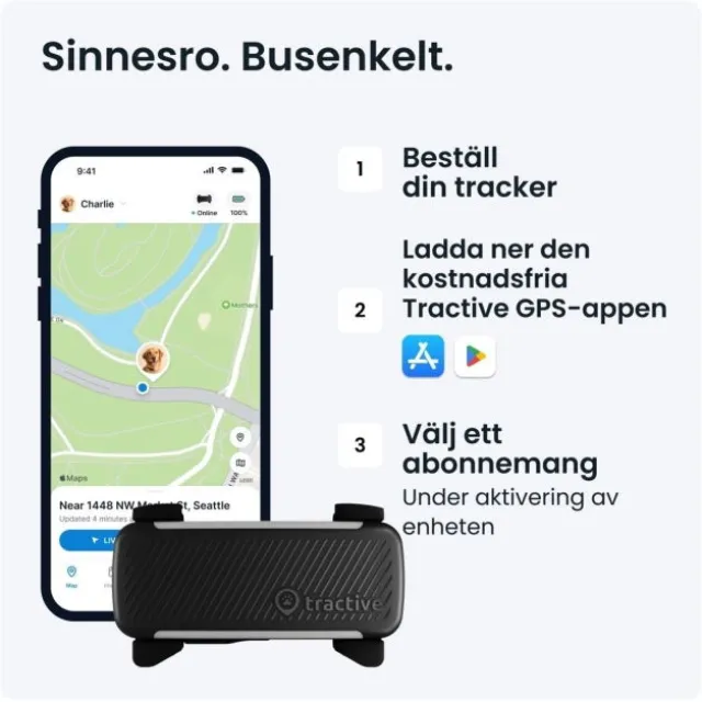 Tractive Dog 6 GPS Hund Svart