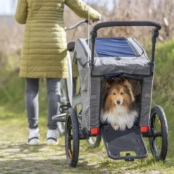 Trixie Premium Cykelvagn Hund Grå