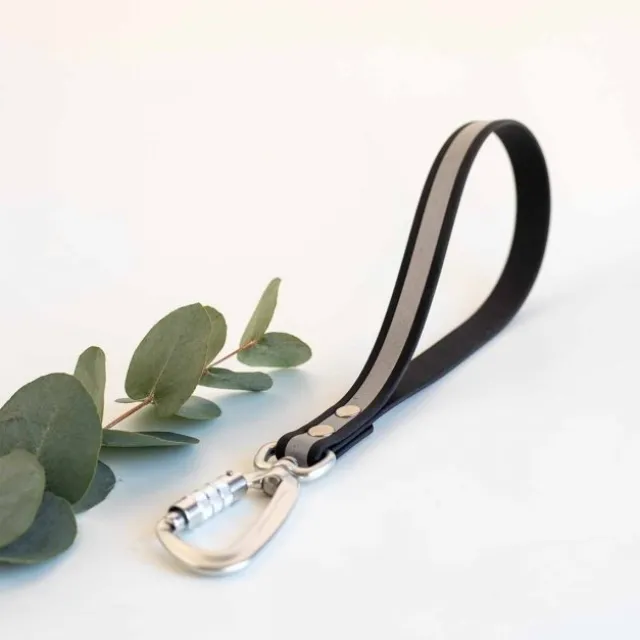 Tyylivoitto Handtag med Twistlock till Sele/Halsband Svart & Reflex 19 mm x 20 cm