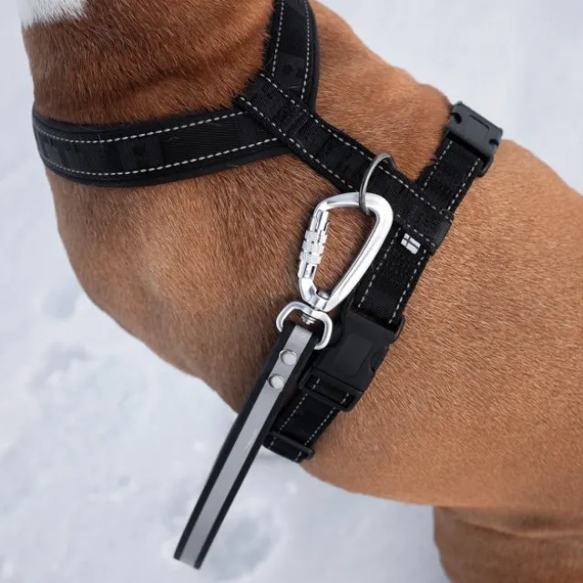 Tyylivoitto Handtag med Twistlock till Sele/Halsband Svart & Reflex 19 mm x 20 cm