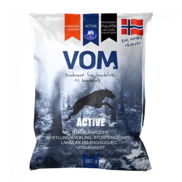 Vom og Hundemat Active Proteinrikt Helfoder Köttbullar 560 g