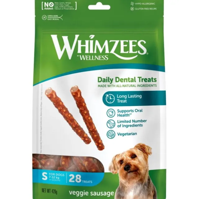 Whimzees Veggie Sausage Tuggpinne Small 28-pack